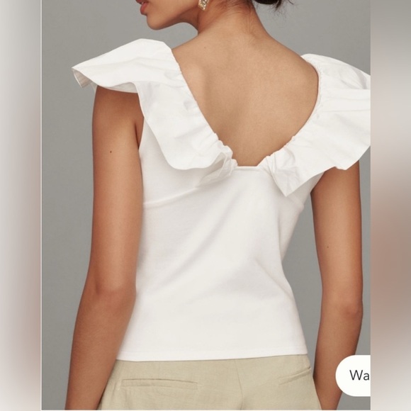 Anthropologie Dolan Knit Ruffle Top, Size S - Picture 2 of 7